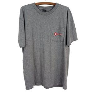 Mens Harley Davidson Short Sleeve Shirt Gray Size XL Perry Kalamazoo